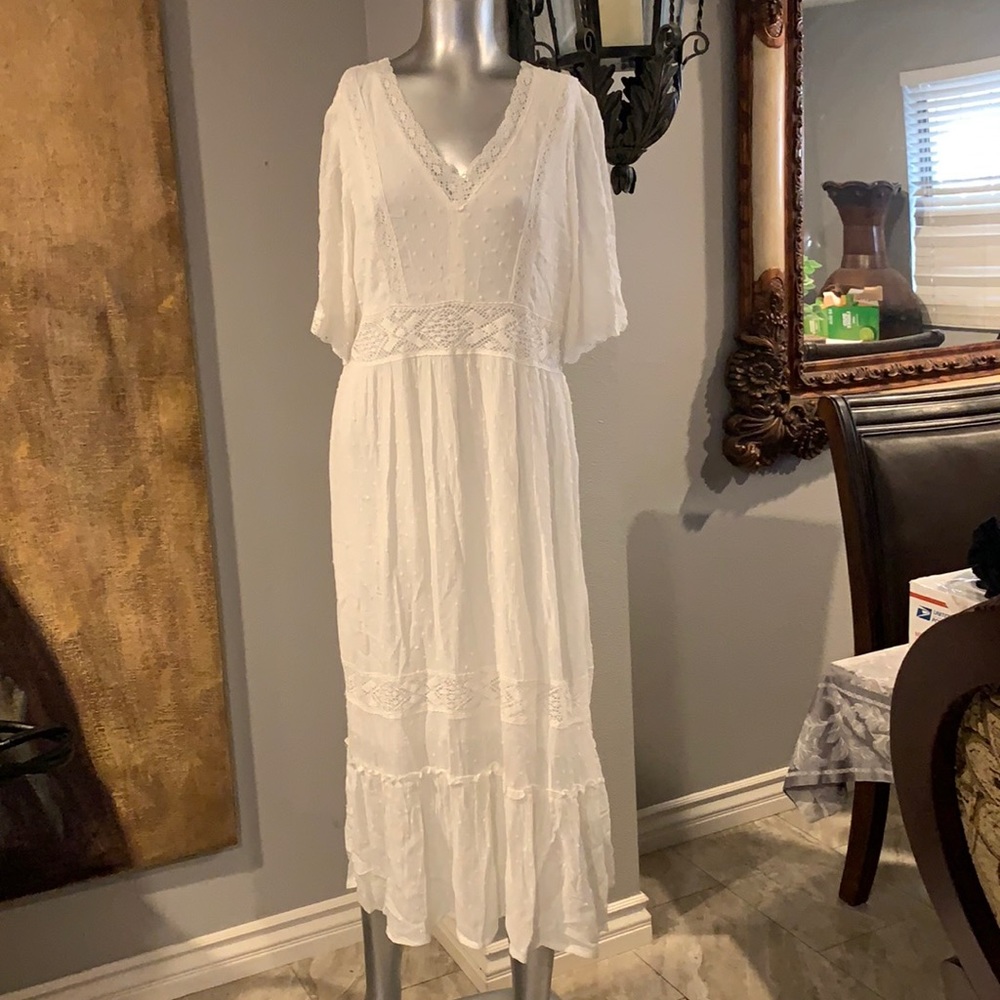 Knox Rose White Bohemian Dress.  M